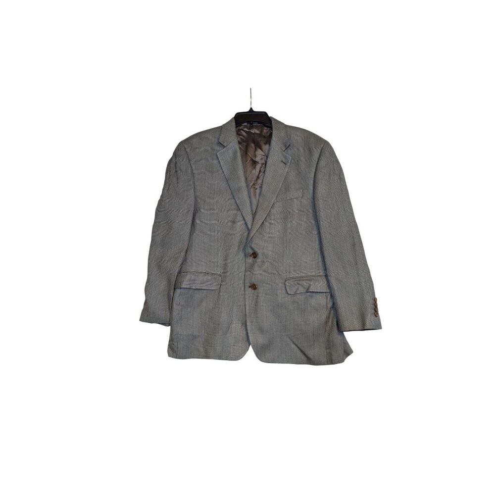 Ralph Lauren Men's 44R Blazer Made For Dillard's Silk & Bamboo Blend Gray Hounds
